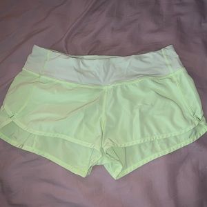 Neon Lululemon speed shorts!